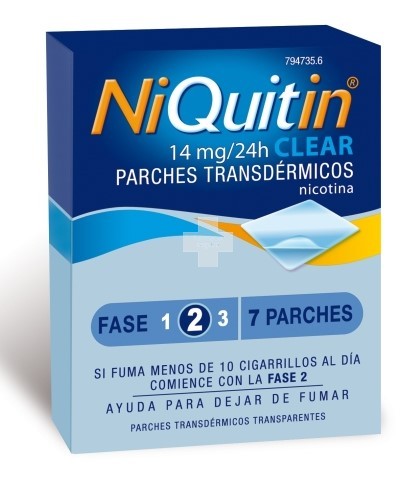 Niquitin Clear 14 mg/24 Horas Parche Transdermico 7 Parches Transdermicos