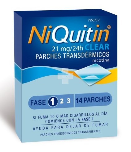 Niquitin Clear 21 mg/24 Horas Parche Transdermico 14 Parches Transdérmicos
