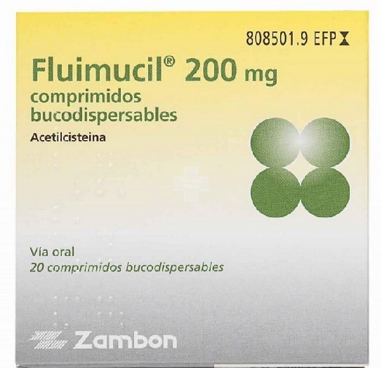 Fluimucil 200 mg Comprimidos Bucodispersables - 20 Comprimidos