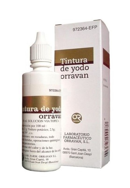 Tintura De Yodo Orravan 20 mg /ml Solución Cutánea - 1 Frasco De 40 ml