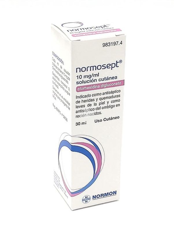 NORMOSEPT 10 mg/ ml SOLUCION CUTANEA , 1 frasco de 30 ml