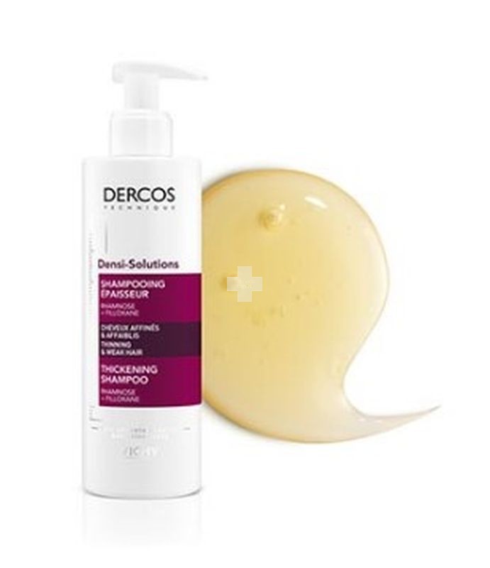 Dercos Champú Densi Solutions 250 ml, elimina impurezas y revitaliza tu cabello desde la raíz.