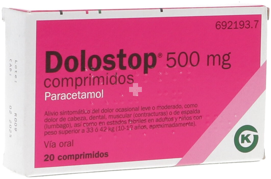 Dolostop 500 mg Comprimidos - 20 Comprimidos