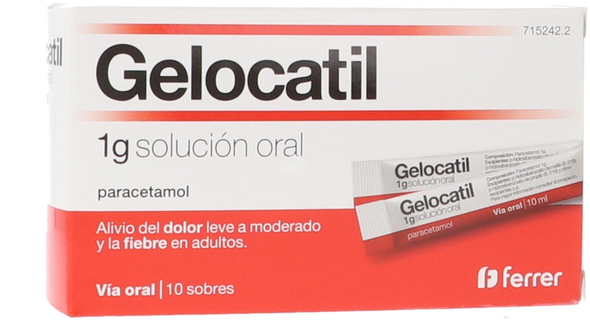 Gelocatil 1g Solución Oral 10 Sobres