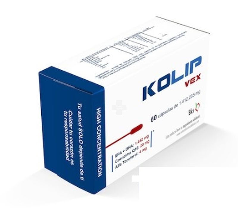Kolip Vex 60 cápsulas, eficacia, seguridad y protección en la hipertrigliceridemia