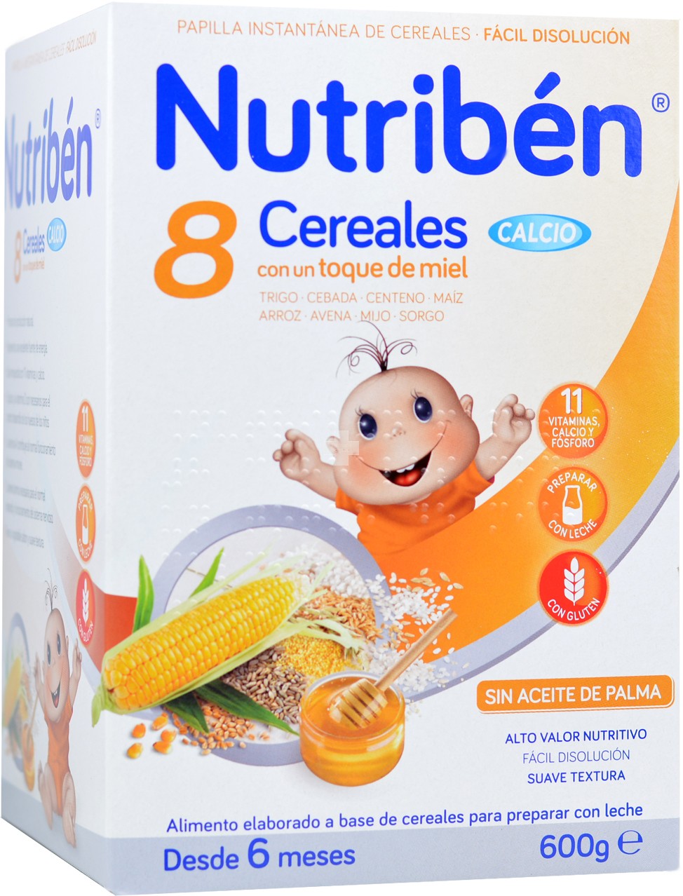 Nutriben 8 cereales y miel con calcio 600 g