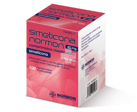Simeticona Normon 40 mg Comprimidos Masticables - 30 Comprimidos