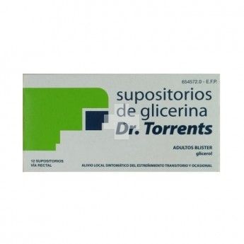 Supositorios De glicerina Dr. Torrents Adultos Blister - 12 Supositorios
