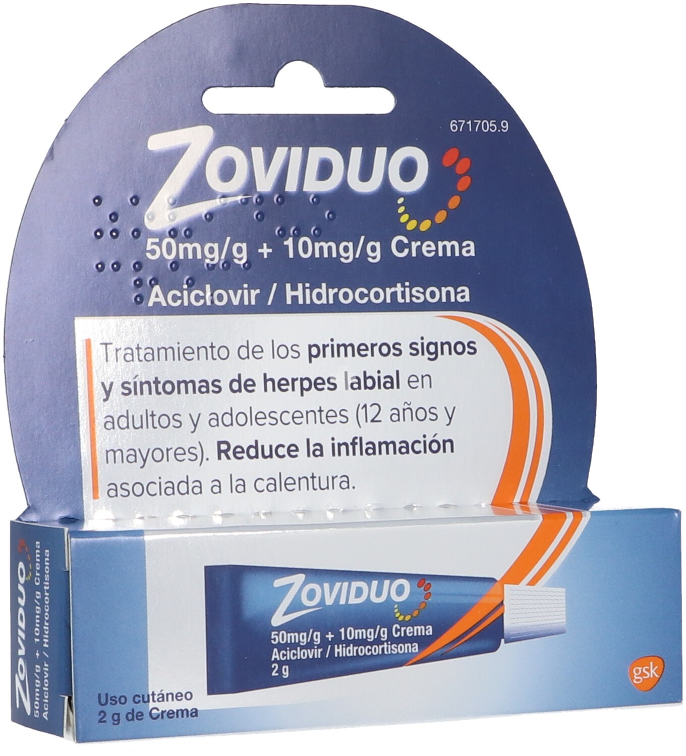 Zoviduo 50 mg/G + 10 mg/G Crema - 1 Tubo De 2 g