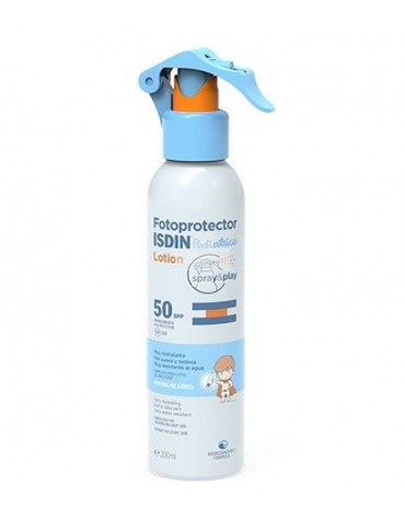 Fotoprotector Isdin Extrem Pediatrics F50+ Loción Spray 200ml. Apto para pieles atópicas y sensibles.
