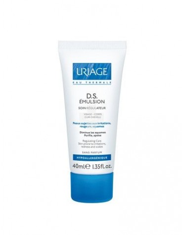 Uriage D.S Emulsión Tratamiento Regulador 40ml. Reduce irritaciones, escamas y rojeces del rostro.