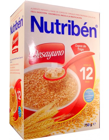 Nutriben Desayuno Papilla Copos de trigo 750 gramos