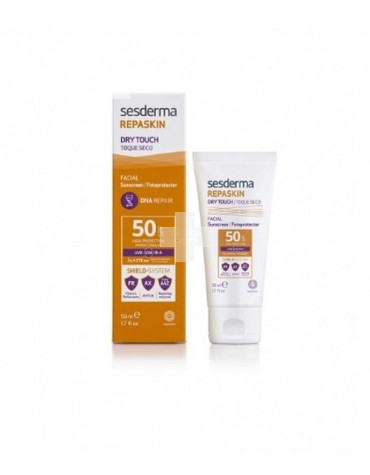 Repaskin Fotoprotector SPF 50 50ml Toque Seco, protege la piel y la repara