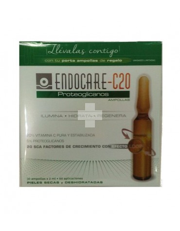 Endocare Radiance C20 Proteoglicanos 30 Ampollas. Difumina las arrugas de forma inmediata.  