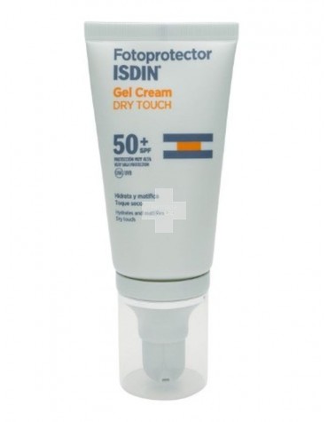 Fotoprotector Isdin Gel Crema Dry 50+ 50ml. Efecto matificante, ideal para pieles normales, mixtas y grasas.