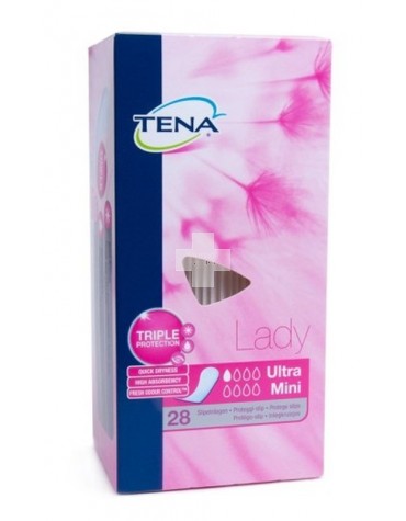 Salvaslip Tena Lady Ultra Mini 28 Uds, controla el olor y la humedad