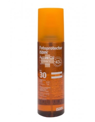 Fotoprotector Isdin Active Oil SPF30 200ml. Indicado para pieles que necesitan un aporte de hidratación.
