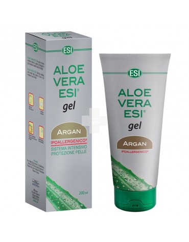 Aloe Vera Esi Gel Argán 200 ml. Función hidratante y nutritiva, ideal para pieles secas y dañadas. 