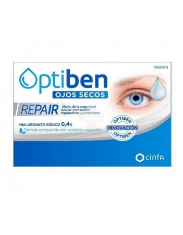 Optiben Repair Ojos Secos, gotas sequedad ocular en monodosis (20 unidades)