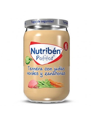 Nutribén Potito Ternera con Judías Verdes y Zanahoria 235 g