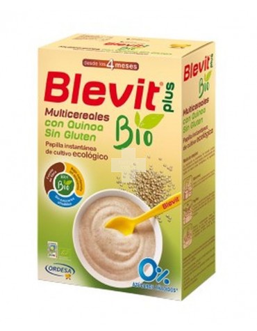 Blevit Plus Multicereales Con Quinoa y Sin Gluten (250g). nueva gama de papillas, fácil disolución.