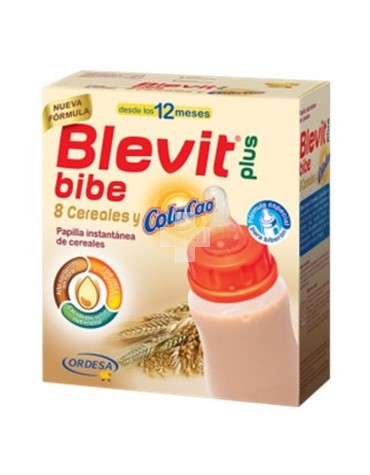 Blevit Plis Bibe 8 Cereales y Colacao (600g). Excelente valor nutricional.