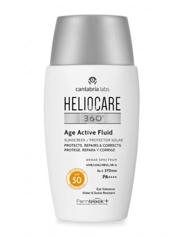 Heliocare 360º Age Active Fluid 50+, protege, repara y corrige.