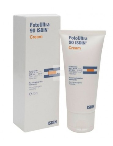 Fotoprotector Isdin F90 Ultra Crema 50ml. Indicado para pieles intolerantes y sensibles al sol.