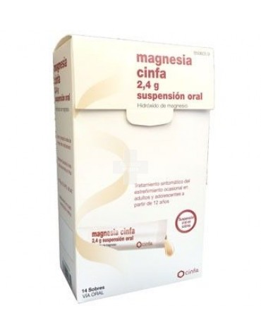 MAGNESIA CINFA 2,4 g SUSPENSION ORAL 14 SOB