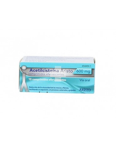 Acetilcisteina Aristo 600 mg Comprimidos Efervescentes - 10 Comprimidos