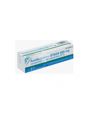 ACETILCISTEINA STADA 600 mg COMPRIMIDOS EFERVESCENTES EFG , 20 comprimidos (tubo)