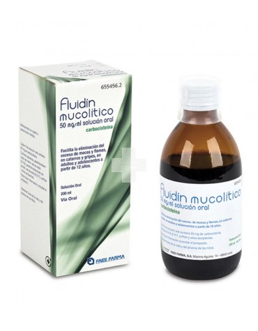 Fluidin Mucolitico 50 mg /ml Solución Oral - 1 Frasco De 200 ml