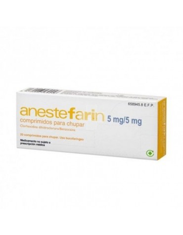 Anestefarin 5 mg/5 mg Comprimidos Para Chupar - 20 Comprimidos