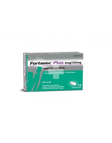 FORTASEC PLUS 2 mg/ 125 mg COMPRIMIDOS , 12 comprimidos
