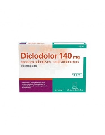 Diclodolor 140 mg Apositos Adhesivos Medicamentosos 5 Apósitos