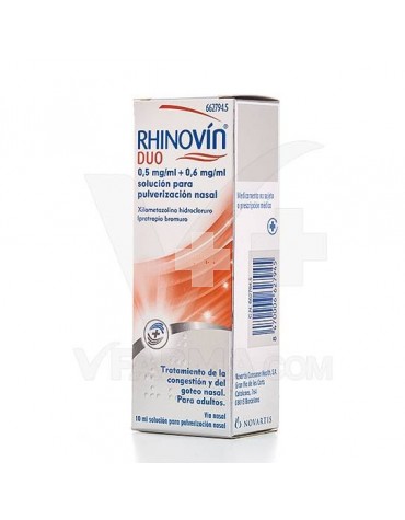 Rhinovin Duo 0,5 mg/ml + 0.6 mg/ml solución para pulverización nasal