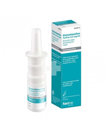 OXIMETAZOLINA FARLINE 0,5 mg/ml SOLUCION PARA PULVERIZACION NASAL