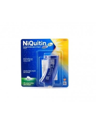 NIQUITIN 1,5 mg COMPRIMIDOS PARA CHUPAR SABOR MENTA , 20 comprimidos