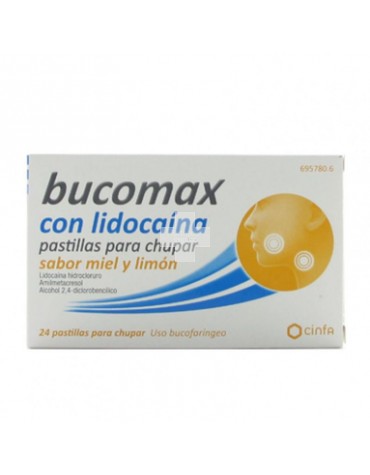 Bucomax Con Lidocaina Pastillas Para Chupar Sabor Miel Y Limon - 24 Pastillas