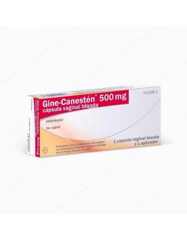 Gine-Canesten 500 mg Capsula Vaginal Blanda - 1 Capsula Vaginal Blanda + 1 Aplicador