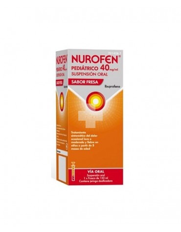 Nurofen Pediatrico 40 mg /ml Suspensión Oral Sabor Fresa - 1 Frasco De 150 ml