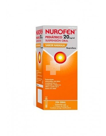 Nurofen Pediatrico 20 mg /ml Suspensión Oral Sabor Naranja 1 Frasco De 200 ml
