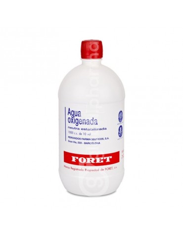 AGUA OXIGENADA FORET 3 % solución cutánea y concentrado para solución bucal , 1 frasco de 1.000 ml