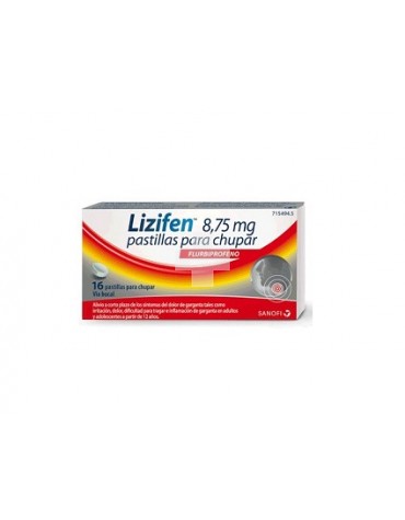 LIZIFEN 8,75 MG PASTILLAS PARA CHUPAR SABOR MENTA 16 pastillas