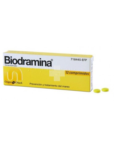Biodramina 50mg 12 Comprimidos.
