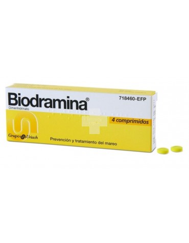 Biodramina 50mg 4 Comprimidos.