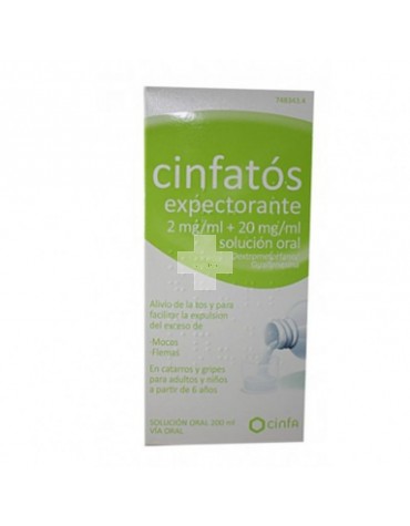 Cinfatos Expectorante 2 mg /ml + 20 mg /ml Solución Oral - 1 Frasco De 200 ml 