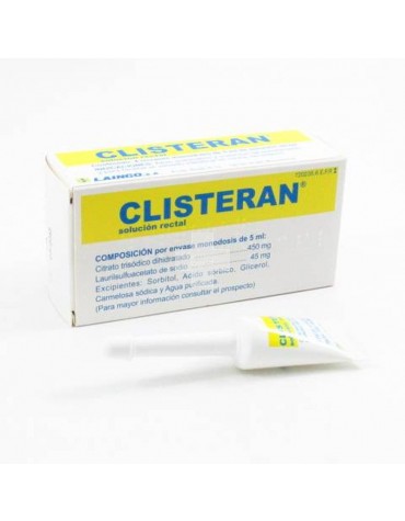 Clisteran (45mg/450mg Solución Rectal 4 Enemas 5ml).