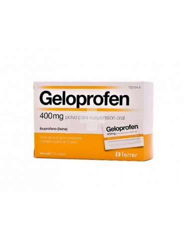 Geloprofen Rapid 400 mg Polvo Para Suspensión Oral 12 Sobres