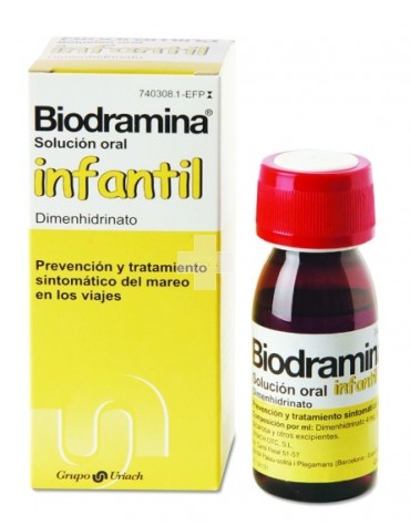 Biodramina Infantil 4 mg /ml Solución Oral - 1 Frasco De 60 ml